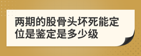 两期的股骨头坏死能定位是鉴定是多少级