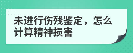 未进行伤残鉴定，怎么计算精神损害