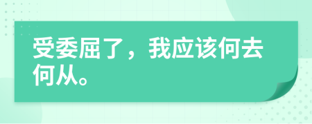 受委屈了，我应该何去何从。