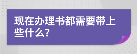现在办理书都需要带上些什么？