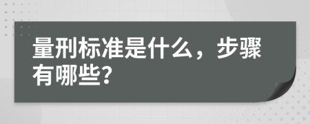 量刑标准是什么，步骤有哪些？