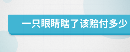 一只眼睛瞎了该赔付多少