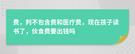 费，判不包含费和医疗费，现在孩子读书了，伙食费要出钱吗