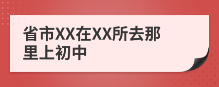 省市XX在XX所去那里上初中