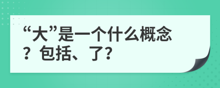 “大”是一个什么概念？包括、了？