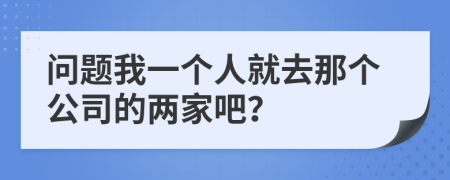 问题我一个人就去那个公司的两家吧？