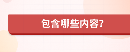 包含哪些内容？