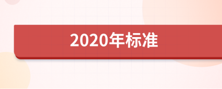 2020年标准