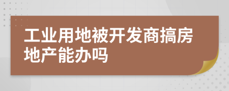 工业用地被开发商搞房地产能办吗