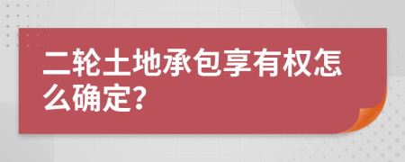 二轮土地承包享有权怎么确定？