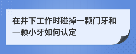 在井下工作时碰掉一颗门牙和一颗小牙如何认定