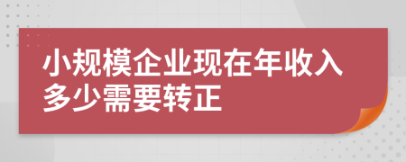 小规模企业现在年收入多少需要转正