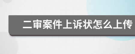 二审案件上诉状怎么上传