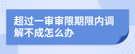 超过一审审限期限内调解不成怎么办