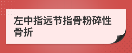 左中指远节指骨粉碎性骨折