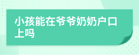 小孩能在爷爷奶奶户口上吗