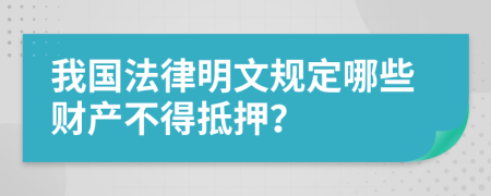 我国法律明文规定哪些财产不得抵押？