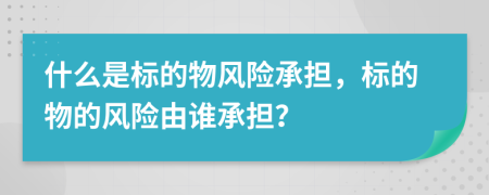 什么是标的物风险承担，标的物的风险由谁承担？