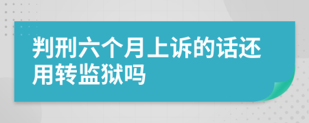 判刑六个月上诉的话还用转监狱吗