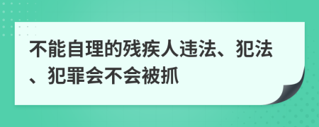 不能自理的残疾人违法、犯法、犯罪会不会被抓