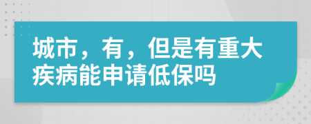 城市，有，但是有重大疾病能申请低保吗