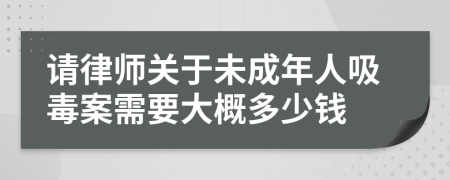 请律师关于未成年人吸毒案需要大概多少钱