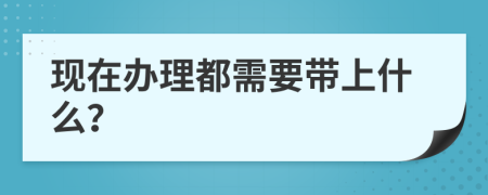 现在办理都需要带上什么？