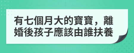 有七個月大的寶寶，離婚後孩子應該由誰扶養