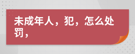 未成年人，犯，怎么处罚，