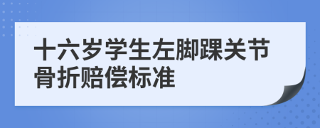十六岁学生左脚踝关节骨折赔偿标准