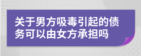 关于男方吸毒引起的债务可以由女方承担吗