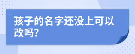 孩子的名字还没上可以改吗？