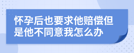 怀孕后也要求他赔偿但是他不同意我怎么办