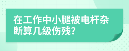 在工作中小腿被电杆杂断算几级伤残？