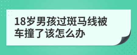 18岁男孩过斑马线被车撞了该怎么办