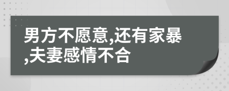 男方不愿意,还有家暴,夫妻感情不合