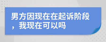 男方因现在在起诉阶段，我现在可以吗