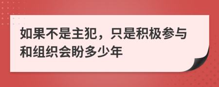 如果不是主犯，只是积极参与和组织会盼多少年