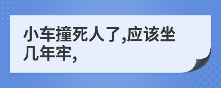 小车撞死人了,应该坐几年牢,