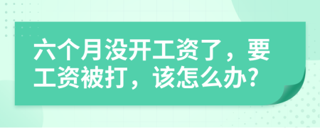 六个月没开工资了，要工资被打，该怎么办?