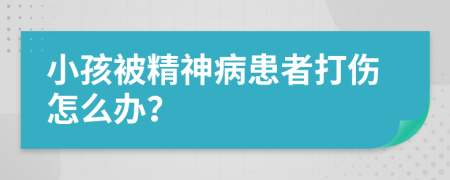 小孩被精神病患者打伤怎么办？