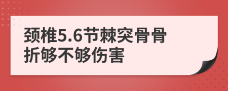 颈椎5.6节棘突骨骨折够不够伤害