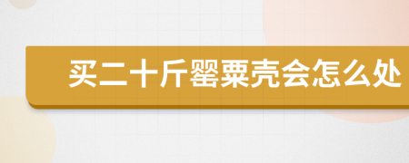买二十斤罂粟壳会怎么处