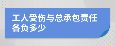 工人受伤与总承包责任各负多少