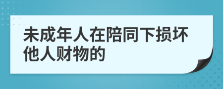 未成年人在陪同下损坏他人财物的