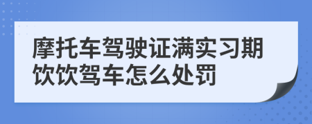 摩托车驾驶证满实习期饮饮驾车怎么处罚