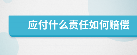 应付什么责任如何赔偿