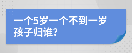 一个5岁一个不到一岁孩子归谁？