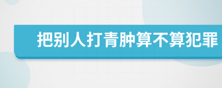 把别人打青肿算不算犯罪