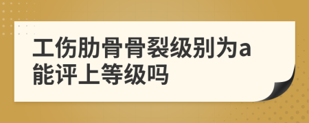 工伤肋骨骨裂级别为a能评上等级吗